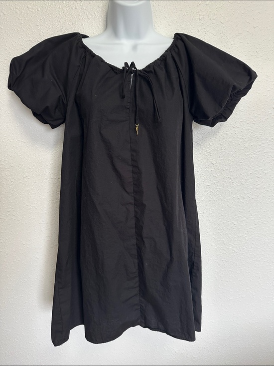 H&M Dresses & Skirts - H&M Black Short Loose Drawstring-neck Dress Size Small
